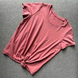 Madewell Twist Front Short Sleeve Shirt XXS